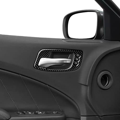BRMYL Car Inner Door Handle Bowl Decals for 2011-2023 Dodge Charger/Chrysler 300 Accessories Carbon Fiber Interior Stickers (with Memory Seat) - Image 5