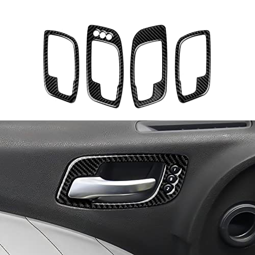 BRMYL Car Inner Door Handle Bowl Decals for 2011-2023 Dodge Charger/Chrysler 300 Accessories Carbon Fiber Interior Stickers (with Memory Seat) - Image 1