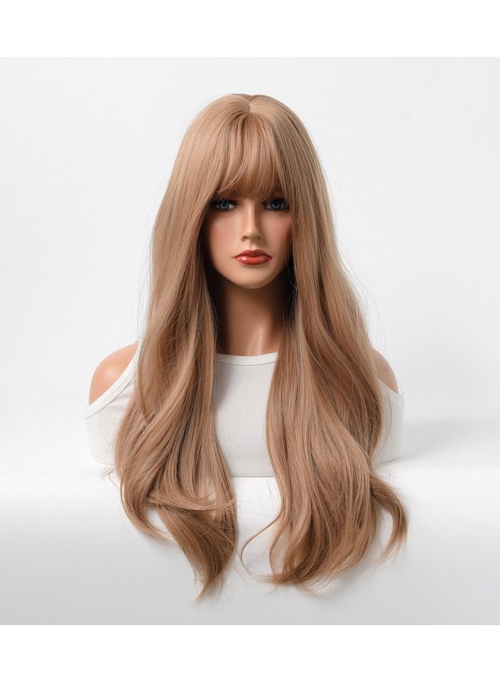 Estelle Long Straight Hair Female Milk Blonde Wigs Full Head Covers Light Brown - Image 1