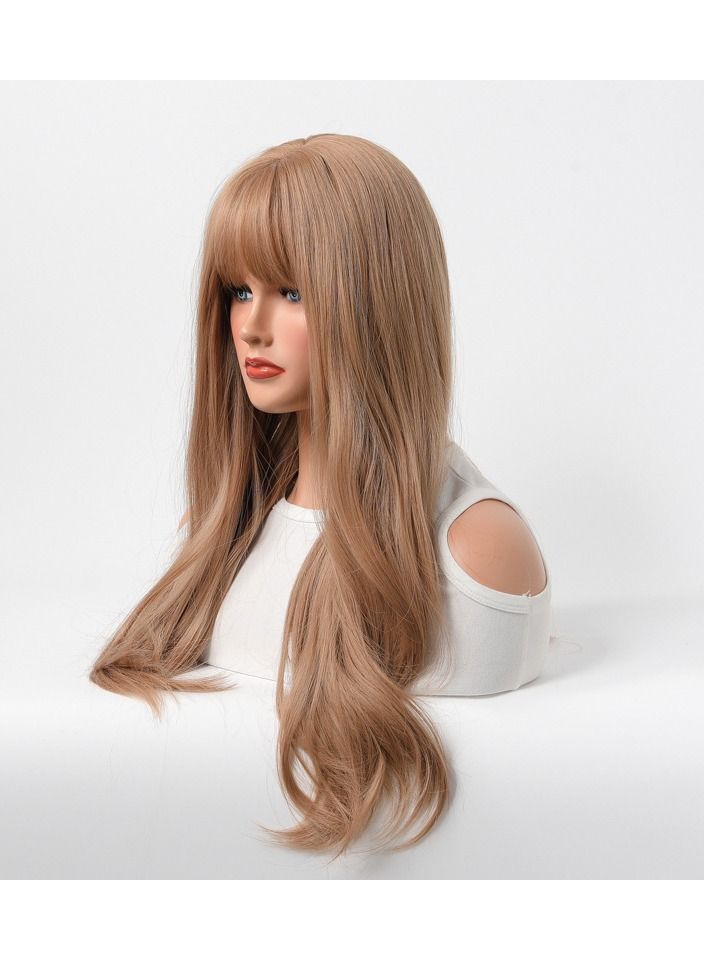 Estelle Long Straight Hair Female Milk Blonde Wigs Full Head Covers Light Brown - Image 3