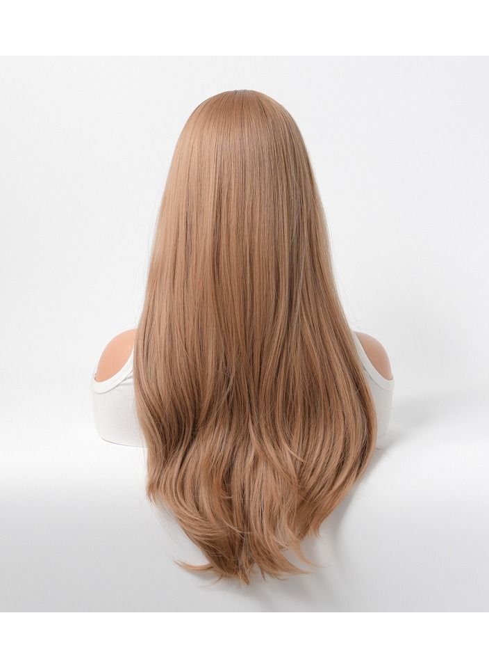 Estelle Long Straight Hair Female Milk Blonde Wigs Full Head Covers Light Brown - Image 4