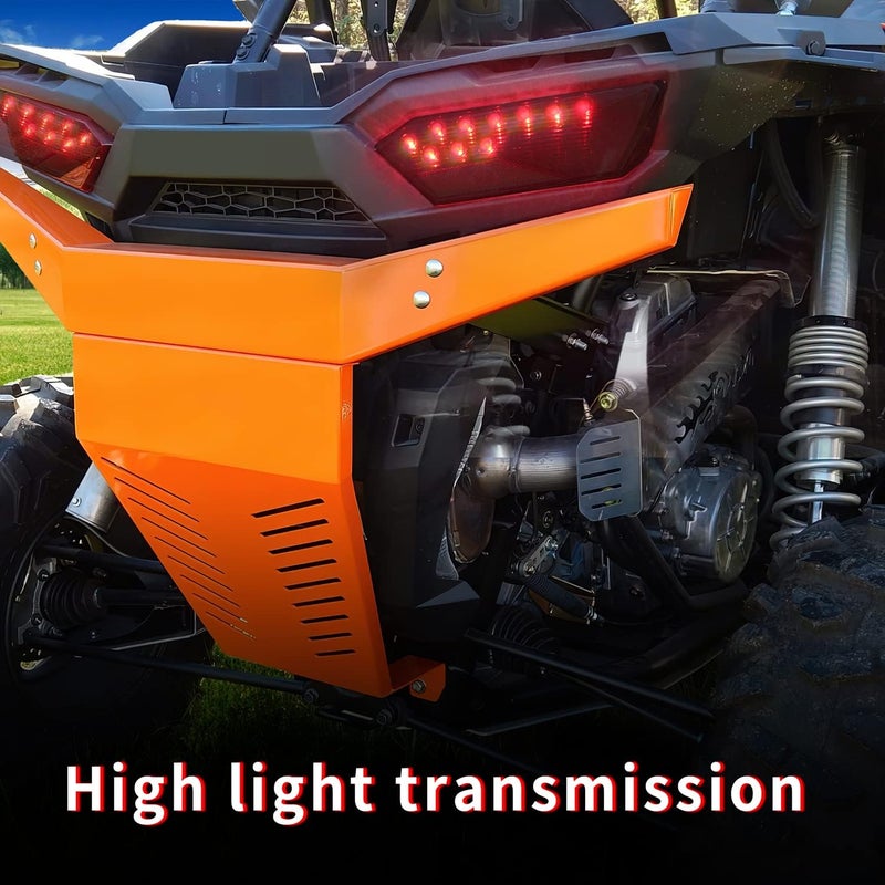 CPOWACE مجموعة مصابيح خلفية LED من CPOWACE لسيارات بولاريس RZR 1000 900 XP 4 TURBO (2014-2018) - أسود - Image 2