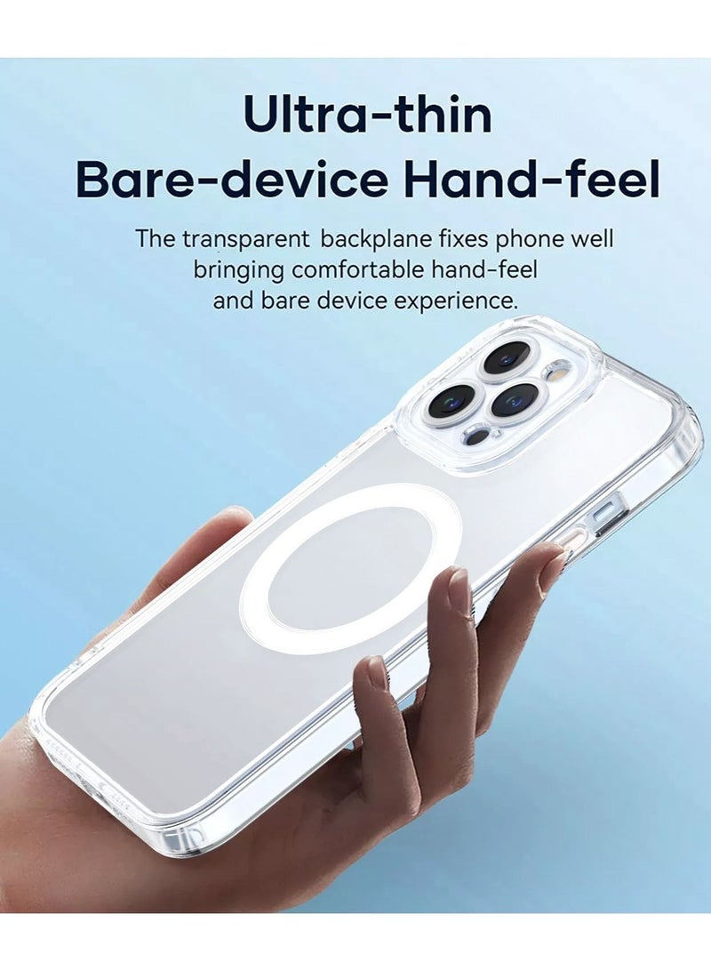 Wtech Magnetic Magsafe Transparent Soft TPU Case Cover For Apple iPhone 14 Pro Max Clear - Image 5