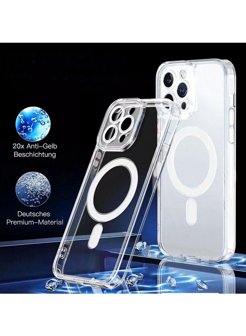 Wtech Magnetic Magsafe Transparent Soft TPU Case Cover For Apple iPhone 14 Pro Max Clear - Image 2