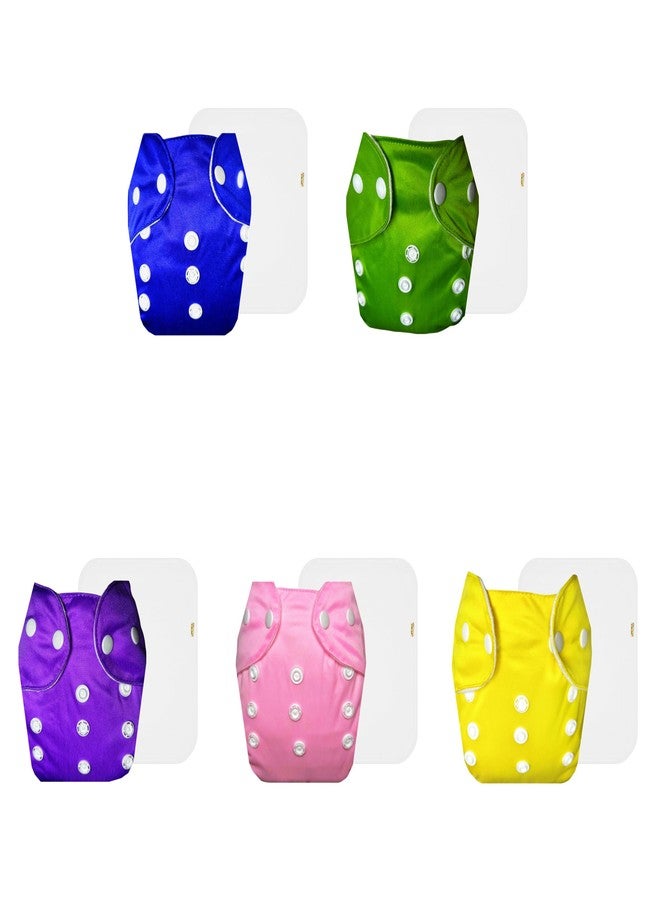 حفاضات دمبلدو لايت القماشية مع حشوة قطنية (عبوة من 5) | شعور بالجفاف والراحة | قابلة لإعادة الاستخدام والغسل | سريعة الجفاف | ضرورية للاستخدام اليومي | من 3 أشهر إلى سنتين | للجنسين - Image 1