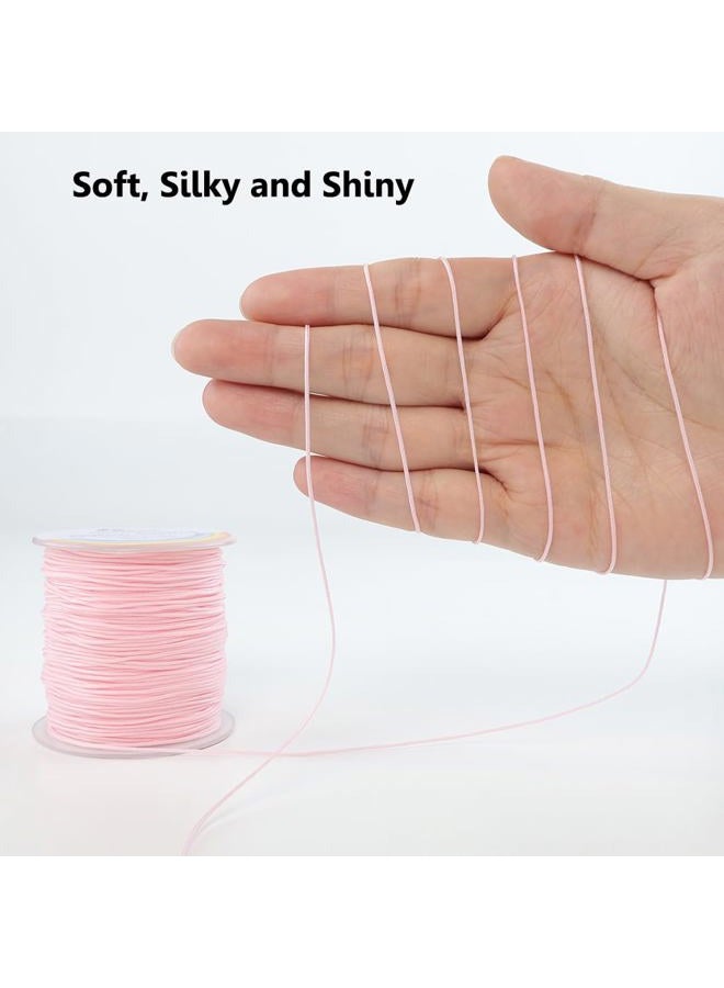 LUSTEMBER 0.8mm Nylon String Cord for Braided Bracelets, Beading, Necklaces, Macrame Craft, Wind Chime, Blinds, Jewelry Making - Image 3