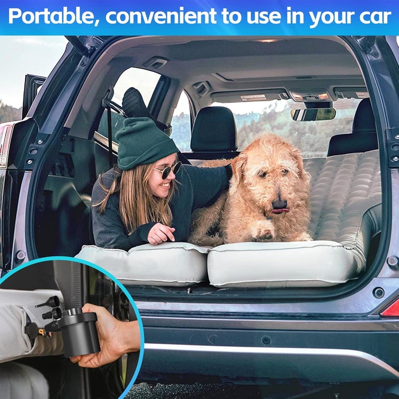 KAR4KLEANER مضخة هواء كهربائية لمضخات الهواء القابلة للنفخ لمضخة مرتبة الهواء مع 3 فوهات مضخة نفخ وتفريغ لأسرة الهواء وحلقة السباحة وألعاب بركة قابلة للنفخ 110 فولت تيار متردد/12 فولت تيار مستمر (50 واط) - Image 5