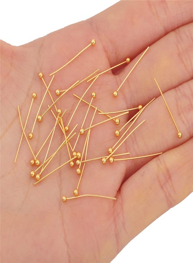 BEADIA 18K Gold Plated Ball Head Pins 20mm 300pcs for Jewelry Making Findings - Image 3