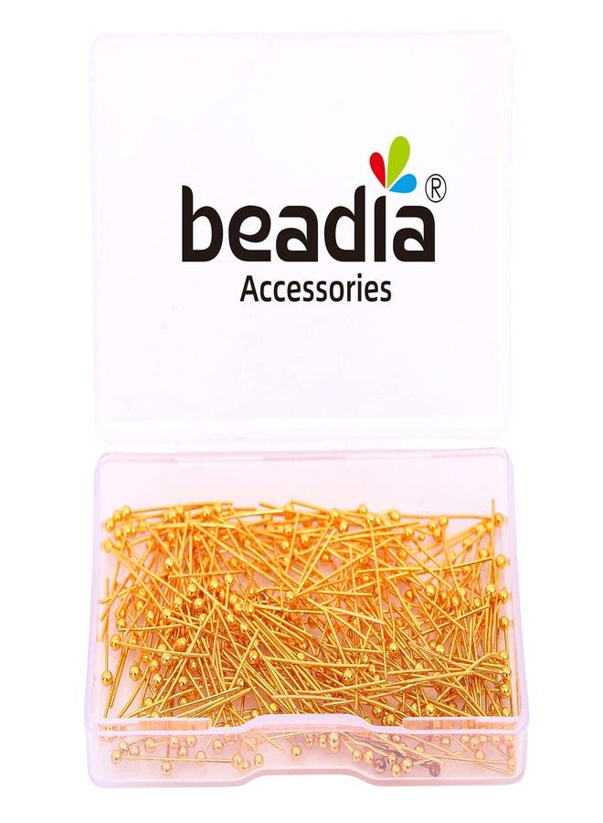 BEADIA 18K Gold Plated Ball Head Pins 20mm 300pcs for Jewelry Making Findings - Image 4