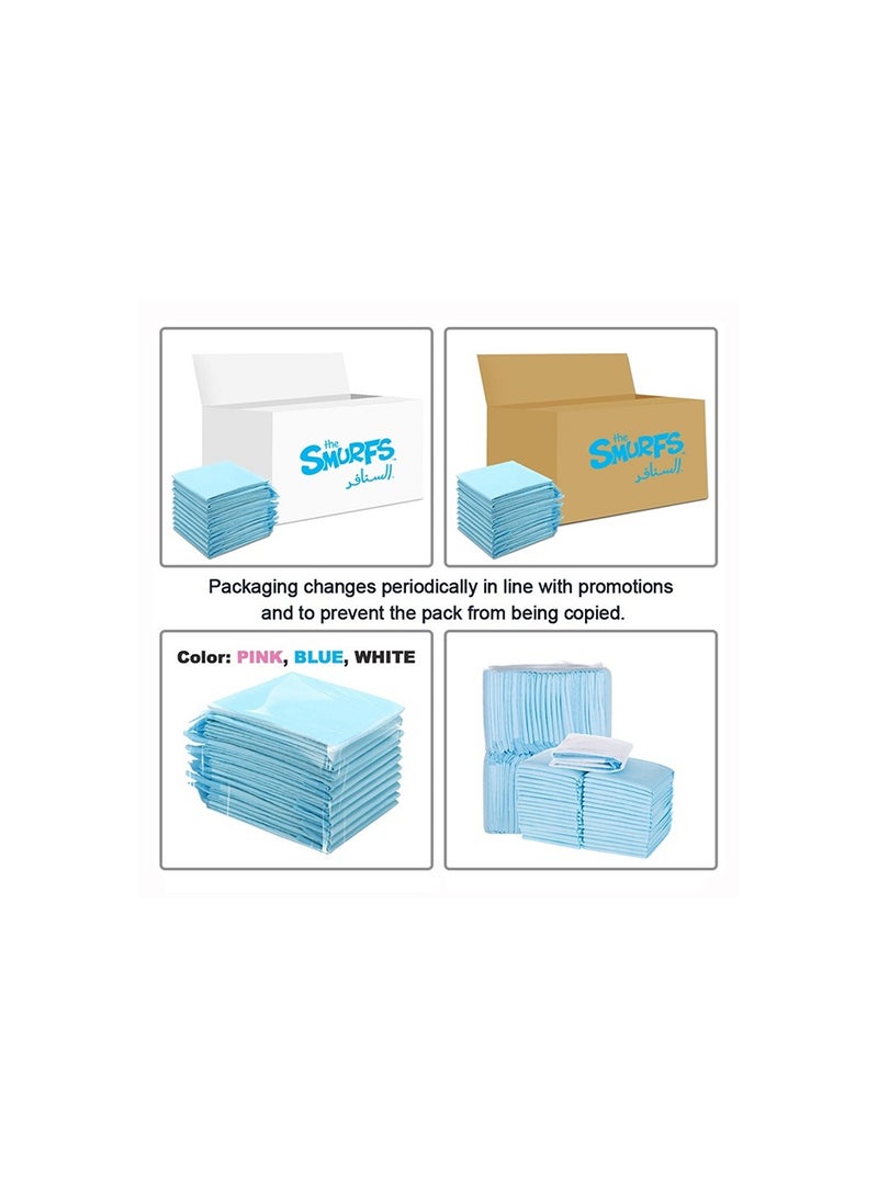 THE SMURFS حصائر تغيير قابلة للتخلص منها، 200 قطعة، حصيرة ناعمة مقاومة للماء، حصيرة تغيير محمولة مقاومة للتسرب، وسادة تحتية مقاومة للتسرب للأمهات الجدد، وسادة حماية لطاولة المراتب - Image 4