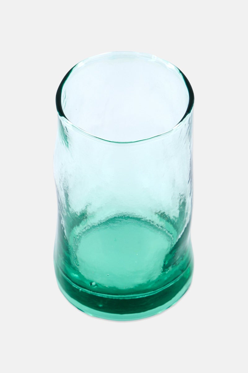 Muy Mucho Decorative Glass Vase 980ml, Green Transparent  - Image 2
