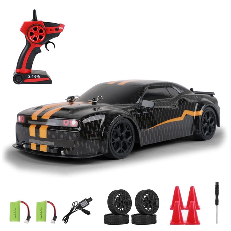Hylukon RC Drift Car 4 WD High Speed 30 KMH Remote Control Car114 Scale Drifting Tires Racing Sport Toy 24GHz RC Racing Car with Cool Lighting for Adults Teen - Image 2