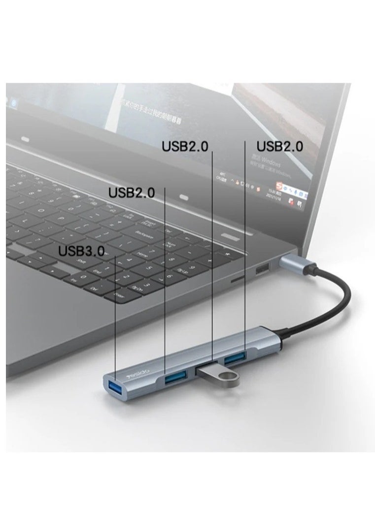 Yesido Yesido HB17 4 in 1 USB-C / Type-C Multifunctional Docking Station HUB Adapter  - Image 4