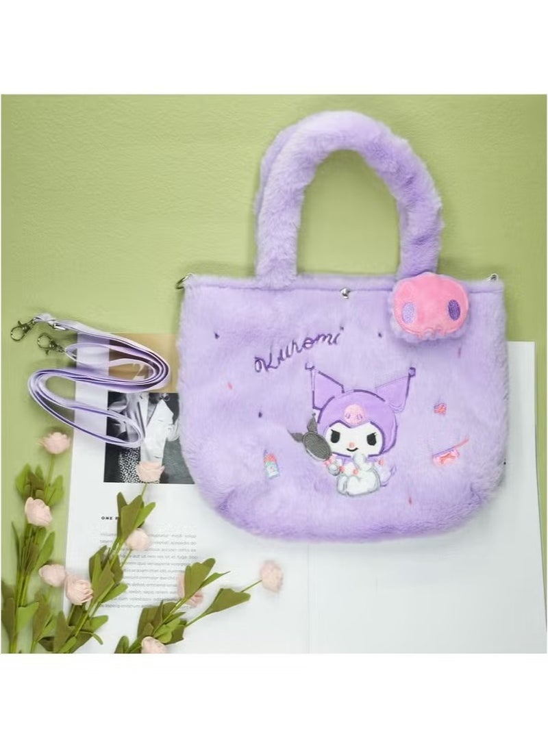 JOGAMS Adorable Plush Crossbody Bag Soft Fluffy Lolita Shoulder Bag for Kids and Women Cute Kitty Family Wallet Purse and Coin Pouch Accessories  - Image 2