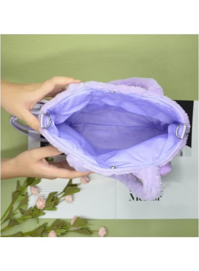 JOGAMS Adorable Plush Crossbody Bag Soft Fluffy Lolita Shoulder Bag for Kids and Women Cute Kitty Family Wallet Purse and Coin Pouch Accessories  - Image 3