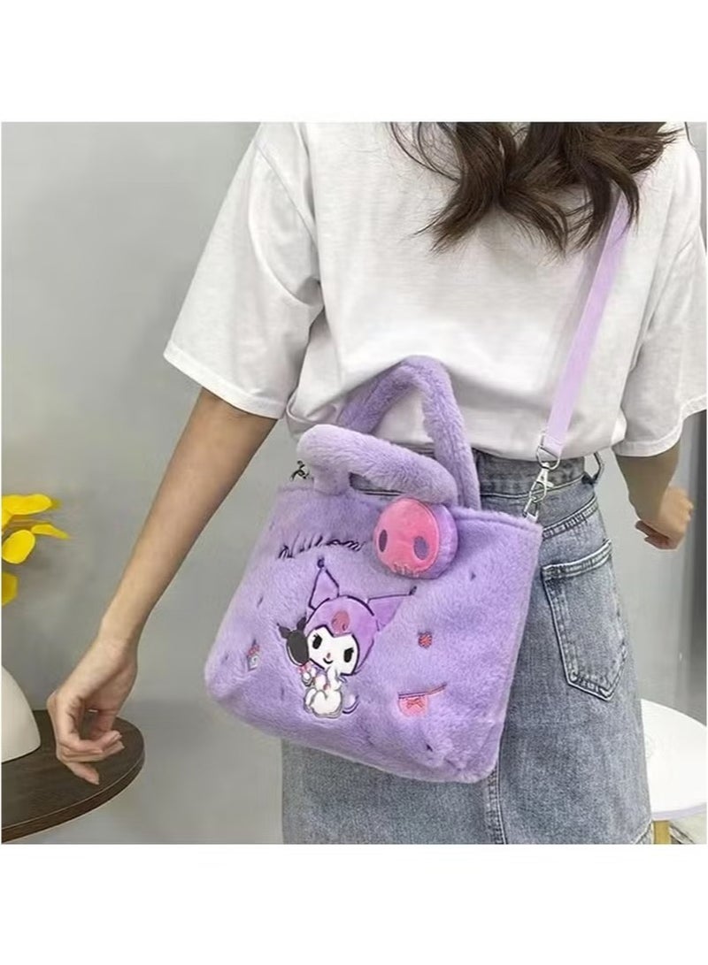 JOGAMS Adorable Plush Crossbody Bag Soft Fluffy Lolita Shoulder Bag for Kids and Women Cute Kitty Family Wallet Purse and Coin Pouch Accessories  - Image 5