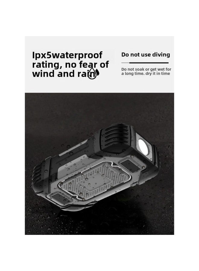 إسكدنيا مصباح عمل Panther Sen مزدوج المغناطيس قابل لإعادة الشحن فائق السطوع طويل الأمد مع مصباح محمول لإصلاح السيارات ومصباح طوارئ لإصلاح السيارات - مواصفات المنتج: X102 // 8000 مللي أمبير في الساعة // رمادي - Image 4