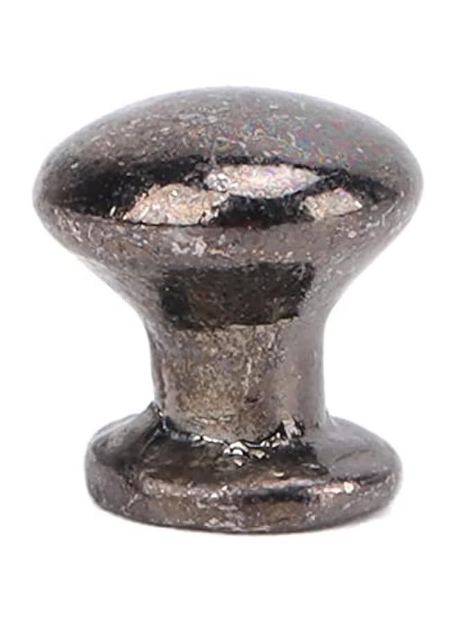 8pcs 1:12 Scale Miniature Round Head Pull Handle Metal Simple Dollhouse Door Handle Knobs (Black)  - Image 2