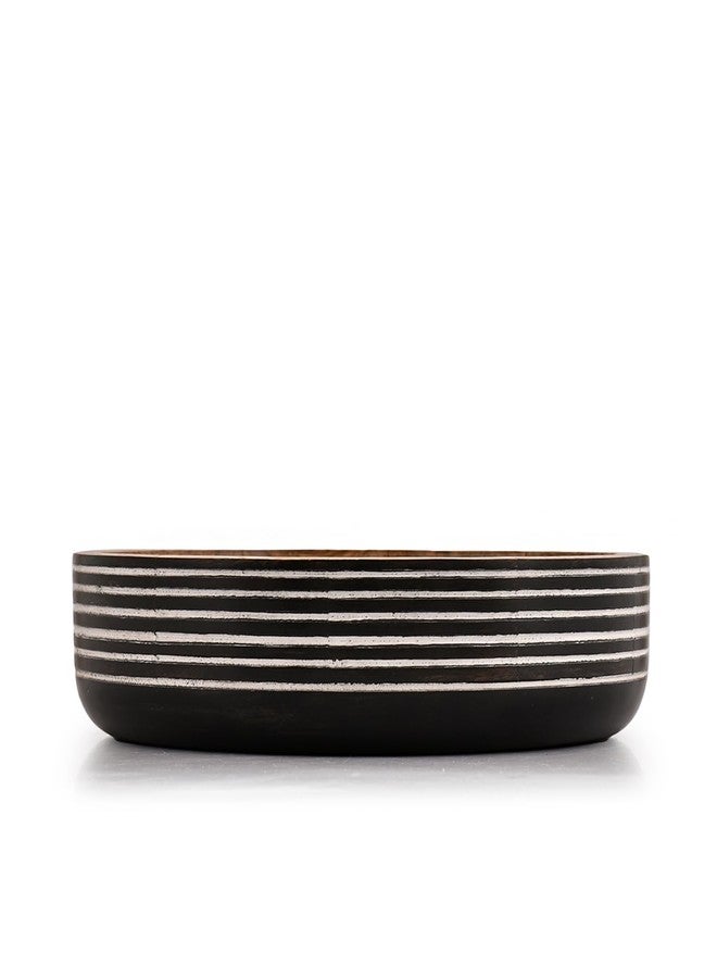 EDHAS Decorative Bowls Mango Wood Round Wood Decorative Bowl Modern Rustic Decorative Bowls for Home Decor or Decorative Bowl for Table (10" X 10" X 2.5") - Image 2