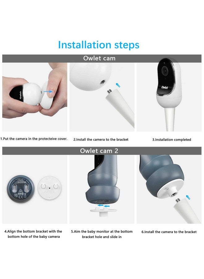 HOLACA Flexible Twist Mount for Owlet Cam 2 and Owlet Cam Baby Monitor Camera Stand with 1/4 Threaded Hole and Adjustable 360 Degree Mount for Crib Nursery(with Base Connect) - Image 3