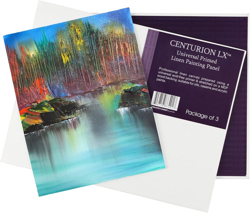 Centurion All-Media Primed Linen Panels - 6x18 3 Pack - 11oz Universal Primed Canvas Boards for Painting, Mounted on MDF Wood, Non-Warping, Ideal for Artists, Professionals, and Painters - Image 4