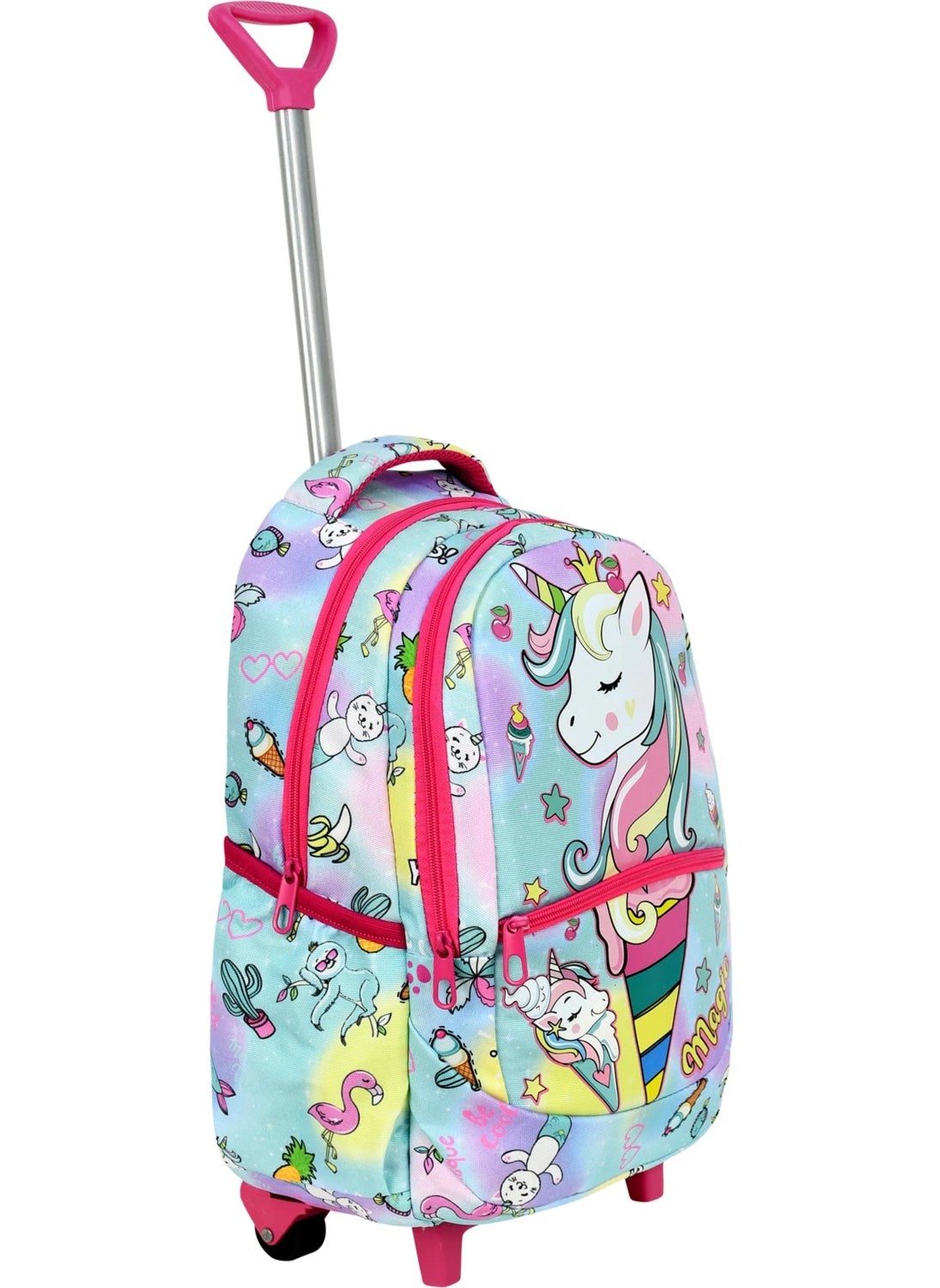 Çantaland Primary School Bag with Wheeled Unicorn Pattern + Lunch Box  - Image 2