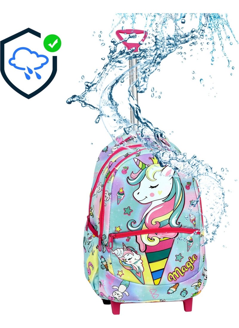 Çantaland Primary School Bag with Wheeled Unicorn Pattern + Lunch Box  - Image 4