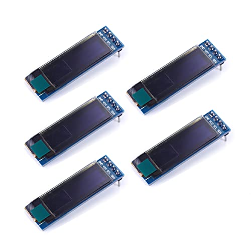 Teyleten Robot 0.91 inch OLED LCD Display Module SSD1306 IIC 128x32 LCD OLED Screen 3.3V~5V 4PIN for Arduino White 5PCS - Image 1