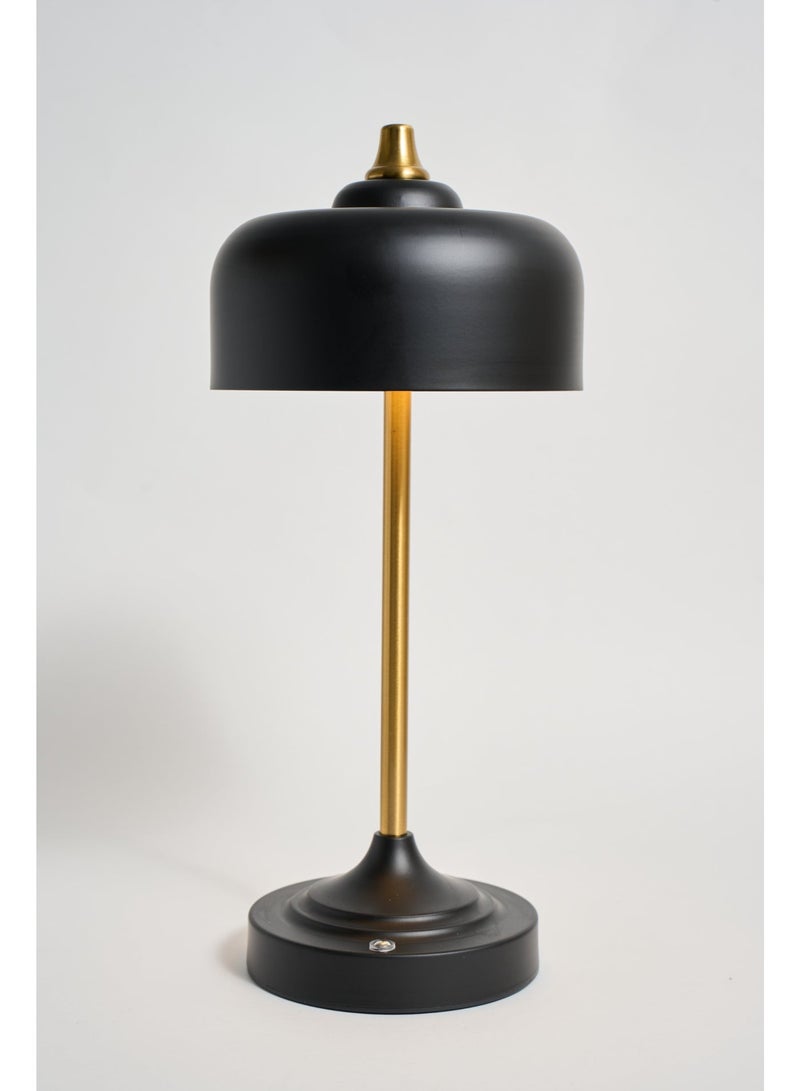 Mid-Century Modern Black Table Lamp, Retro Industrial Bedside Light with Touch Dimmable Sensor & USB Charging Port, Eye-Caring Minimalist Desk Lamp for Bedroom, Living Room, Office & Cafe - Image 5