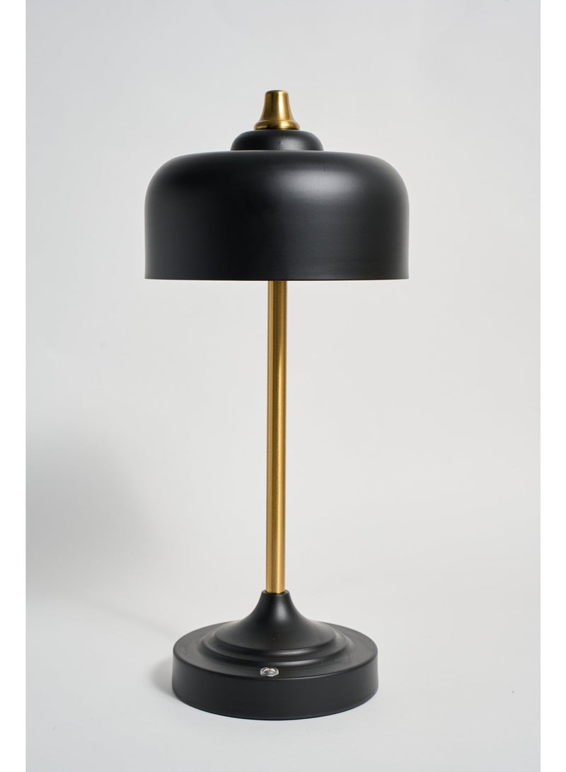 Mid-Century Modern Black Table Lamp, Retro Industrial Bedside Light with Touch Dimmable Sensor & USB Charging Port, Eye-Caring Minimalist Desk Lamp for Bedroom, Living Room, Office & Cafe - Image 4