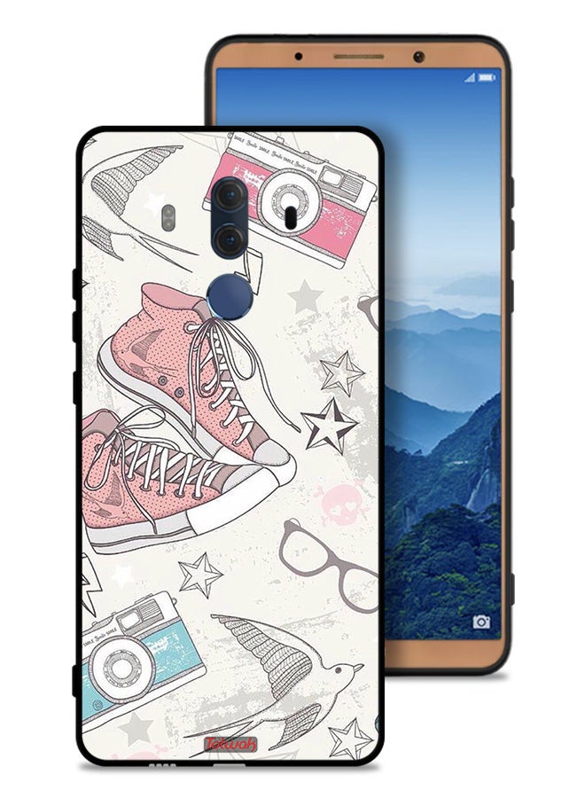 Tolwak Huawei Mate 10 Pro Protective Case Cover Canva Shoes And Camera Art - Image 1