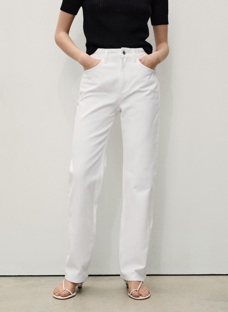 MANGO - Matilda Medium Rise Straight-Fit Jeans - Image 1