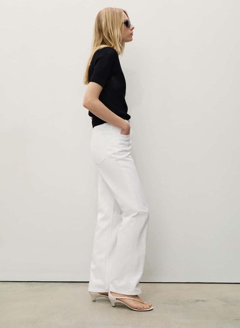 MANGO - Matilda Medium Rise Straight-Fit Jeans - Image 1