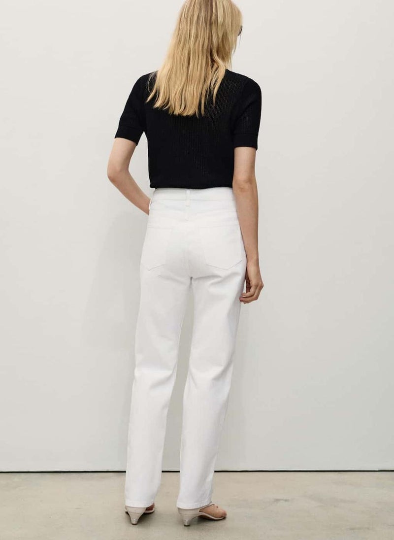 MANGO - Matilda Medium Rise Straight-Fit Jeans - Image 1