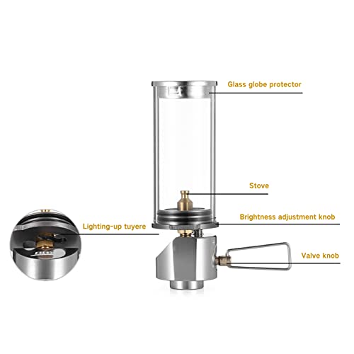 BRS Camping Outdoor Portable Wickless Gas Windproof Lighting Lantern Dreamlike Candle Lamp （2 Pcs） - Image 2