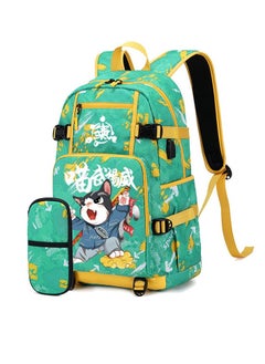 Junior High School Student Backpack Primary School Student Large Capacity School Bag + Pencil Case Set 47*14*30cm