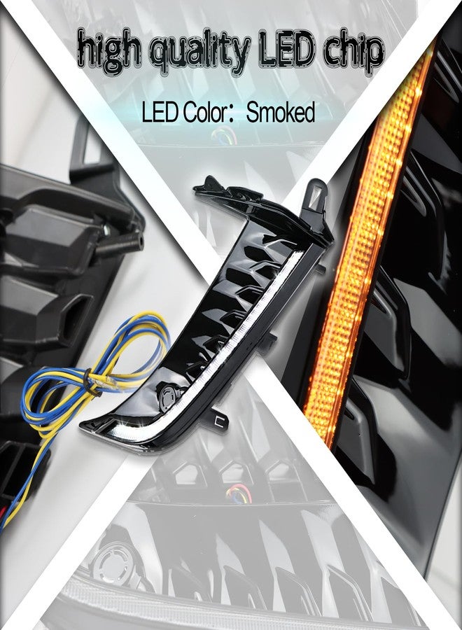 BINQIGOO LED Daytime Running Light Front Bumper Fog Light, Switchback White DRL Amber Sequential Turn Signal, Compatible with Toyota Camry SE XSE 2025 (Not fit LE XLE) - Image 4