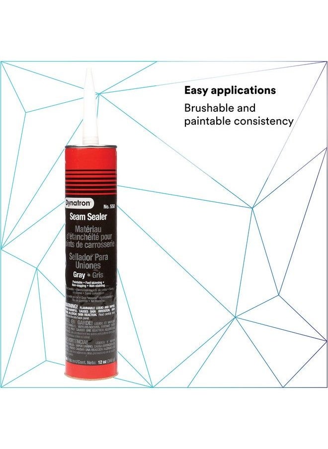 3M Dynatron Auto Seam Sealer Caulk 550 Grey Color Permanently Elastic Fastskinning Nonstaining Nonsagging 12 Oz  - Image 2