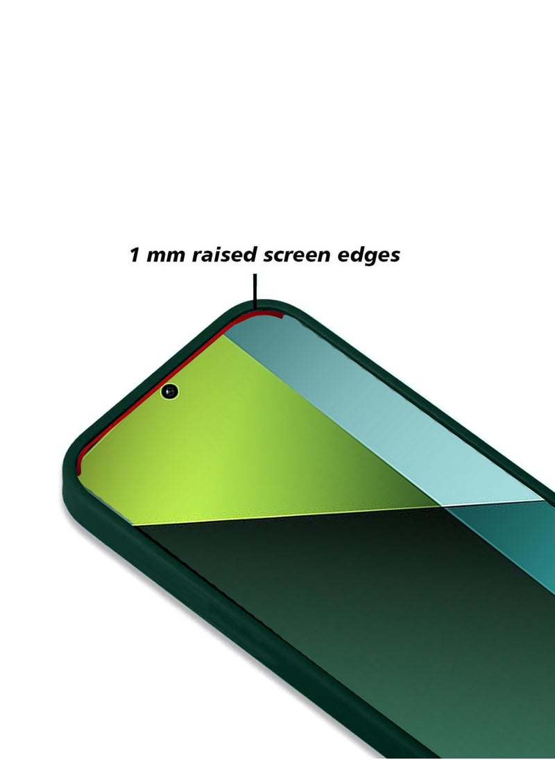 CHAPPELINE - Soft Silicone Fabric Texture Case Cover For Xiaomi Redmi Note 13 Pro 5G 2023 Dark Green - Image 1