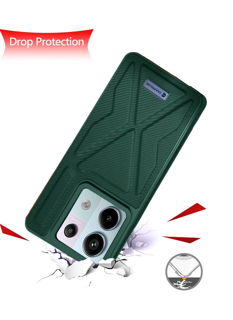 CHAPPELINE - Soft Silicone Fabric Texture Case Cover For Xiaomi Redmi Note 13 Pro 5G 2023 Dark Green - Image 1
