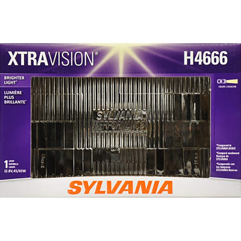 SYLVANIA - H4666 XtraVision Sealed Beam Headlight - Halogen Headlight Replacement 100x165 Delivers More Downroad Visibility (Contains 1 Bulb) - Image 1