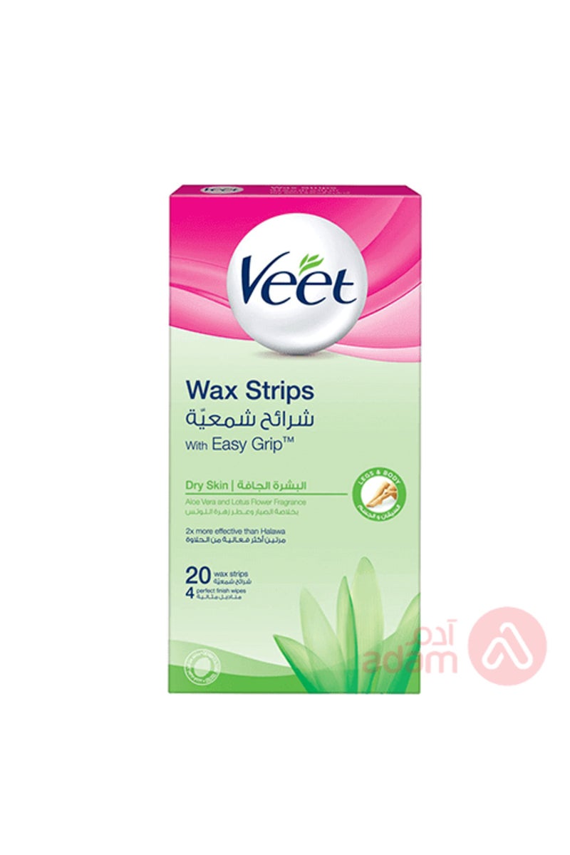 VEET WAX DRY SKN 20STRP(0701)