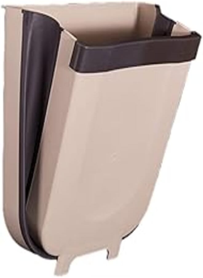 Jebblas Jebblas Hanging Trash Can Folded for Kitchen Cabinet Door, Collapsible Trash Bin Small Compact Garbage Can Attached to Cabinet Door Kitchen Drawer Bedroom Dorm Room Car… 
