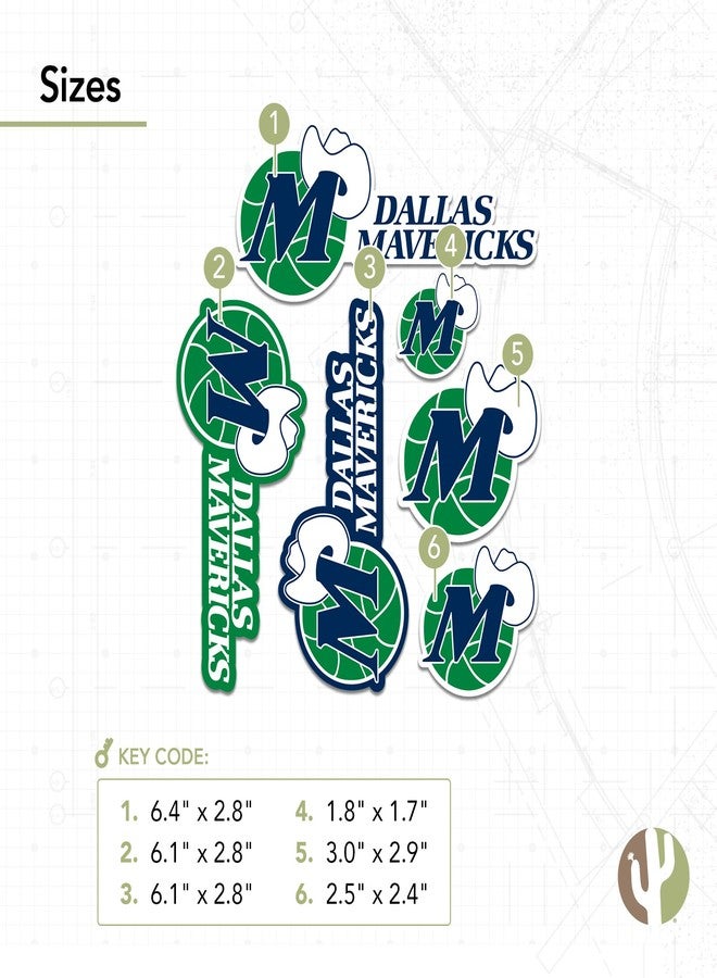 Desert Cactus Dallas Mavericks Sticker NBA Officially Licensed Vinyl Decal Laptop Water Bottle Car Scrapbook (Vintage T2-B) - Image 4