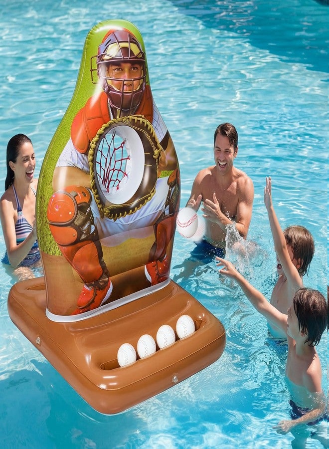 Parentswell Pool Toys Games Set, Inflatable Pool Baseball Toss Game, Fun Swimming Floating Game Toy for Kids Adults, Outdoor Beach Yard Water Target Play, Summer Family Party Sports Gift Boy Girl Teen - Image 1