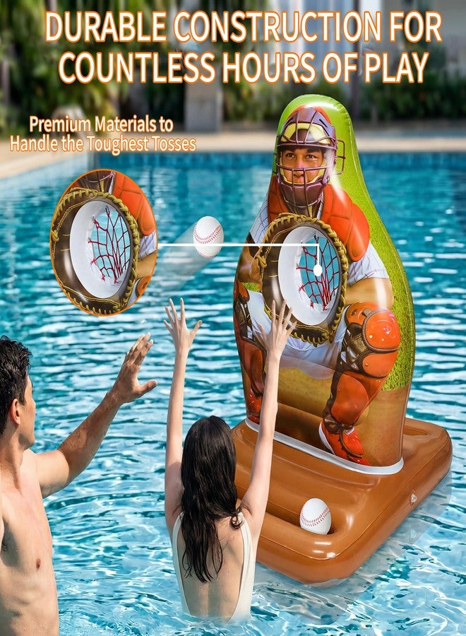 Parentswell Pool Toys Games Set, Inflatable Pool Baseball Toss Game, Fun Swimming Floating Game Toy for Kids Adults, Outdoor Beach Yard Water Target Play, Summer Family Party Sports Gift Boy Girl Teen - Image 4