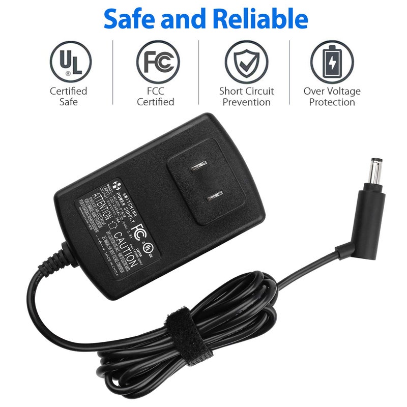 LotFancy شاحن لمكنسة دايسون اللاسلكية V6 V7 V8 DC58 DC59 DC61 DC62 SV03 SV04 SV05 SV06 SV07 SV09 Absolute Animal Fluffy Motorhead، مزود طاقة 26V 0.78A محول AC DC، مدرج في UL، سلك طاقة بطول 6 أقدام - Image 5