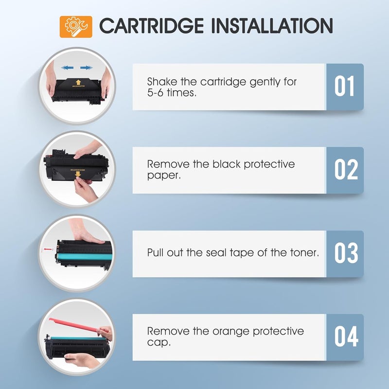 Cool Toner CF280A 80A Toner Cartridge Compatible for HP 80A CF280A CF280X 80X for HP Laserjet Pro 400 M401n M401dn MFP M425dn M401dne M401dw M425dw M425 M401 Printer Toner Ink(Black, 2-Pack) - Image 5