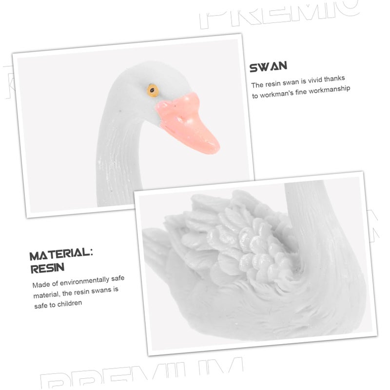 Large White Resin Swan Statues Pair Wedding Garden Decoration Figurines - Image 5