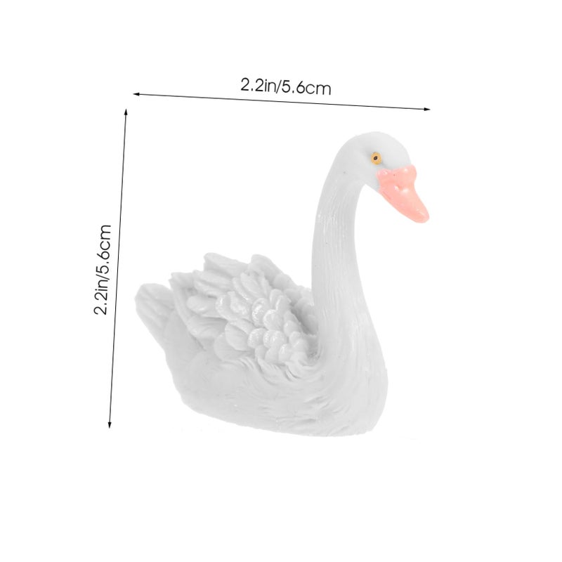 Large White Resin Swan Statues Pair Wedding Garden Decoration Figurines - Image 3